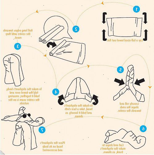 Hvordan at folde et håndklæde elefant. Lægge dit bad fladt ud.