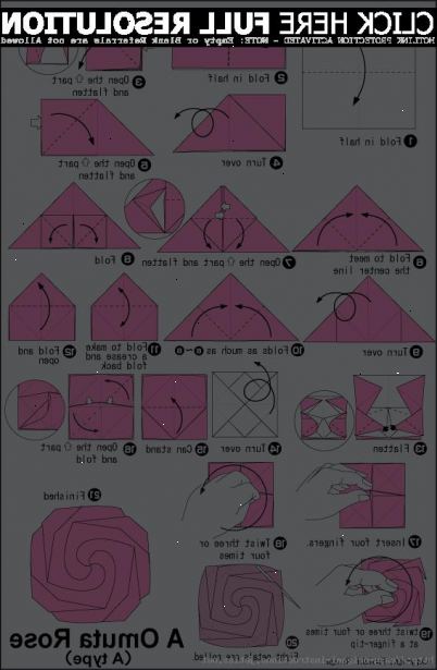 Hvordan til at folde et papir rose. Få nogle farverige firkantede papir.
