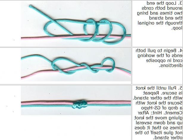 Hvordan man laver en kinesisk glidende knude. Træk en lang ledning ind i en løkke form, således at enderne touch.