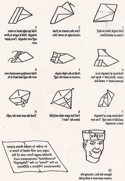 Hvordan man laver et papir hat. Start med en fuld plade af avisen.