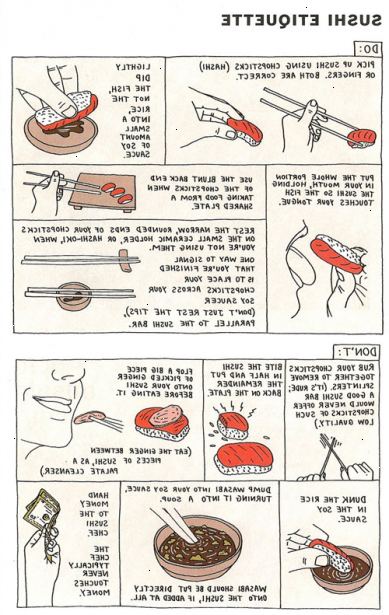 Hvordan til at spise sushi. Vælg en velrenommeret sushi restaurant.